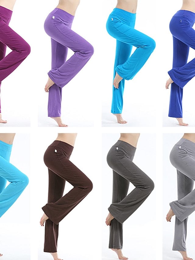 Women's Flare Leg Yoga Pants with Tummy Control and Flared Design