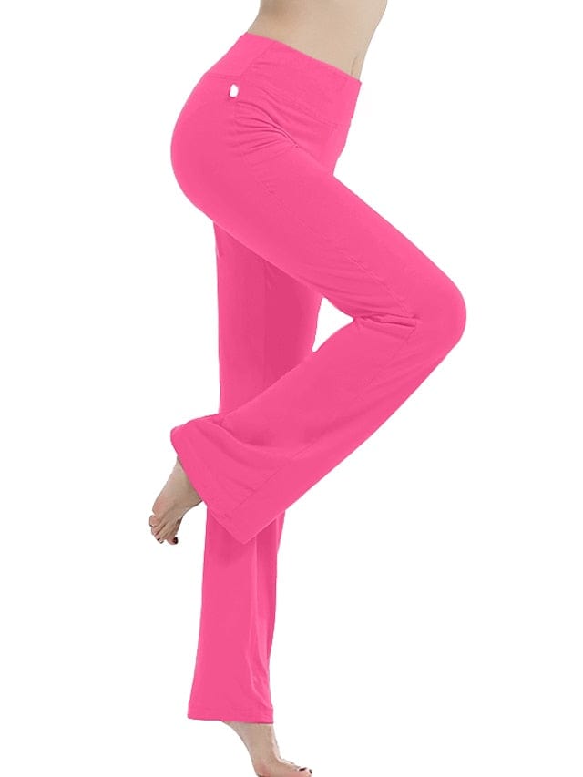 Women's Flare Leg Yoga Pants with Tummy Control and Flared Design
