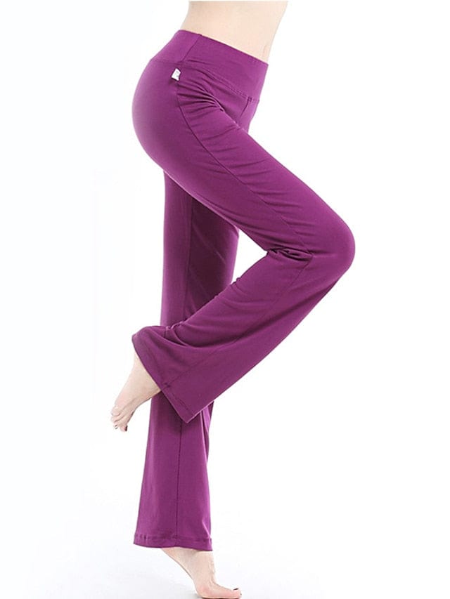 Women's Flare Leg Yoga Pants with Tummy Control and Flared Design
