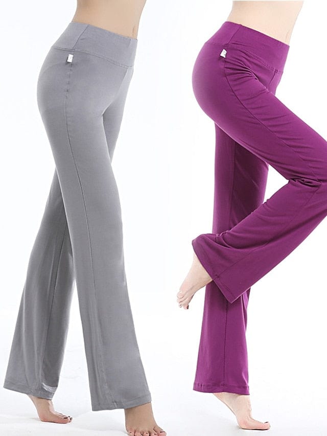 Women's Flare Leg Yoga Pants with Tummy Control and Flared Design