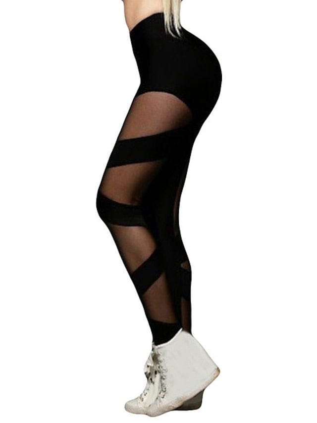 Elevate Your Fitness: Women's Patchwork Yoga Leggings with Tummy Control and Butt-Lift Technology