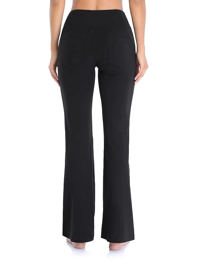 Women's Wide Leg Yoga Pants with Side Pockets and Tummy Control