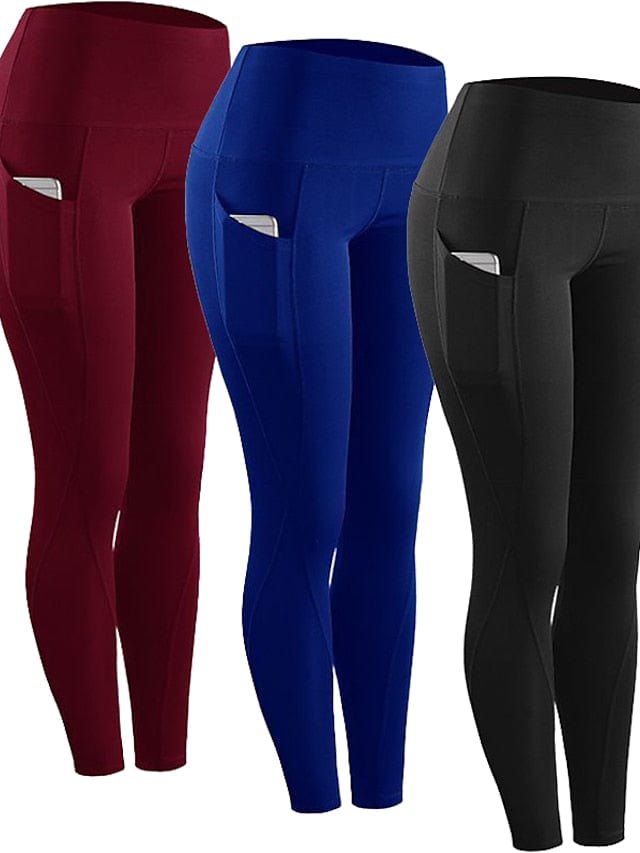 Women's High Waist Compression Leggings with Ruched Butt Lift and Phone Pocket