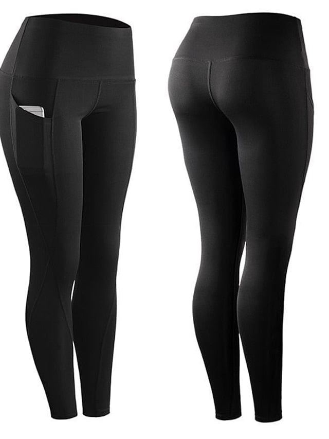 Women's High Waist Compression Leggings with Ruched Butt Lift and Phone Pocket