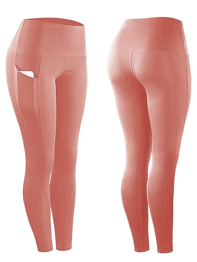Women's High Waist Compression Leggings with Ruched Butt Lift and Phone Pocket