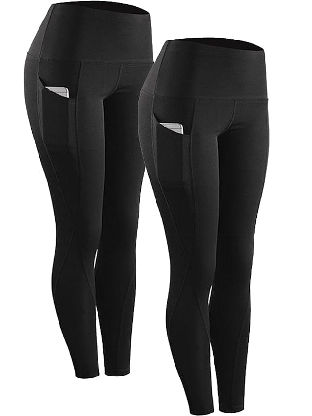 Women's High Waist Compression Leggings with Ruched Butt Lift and Phone Pocket