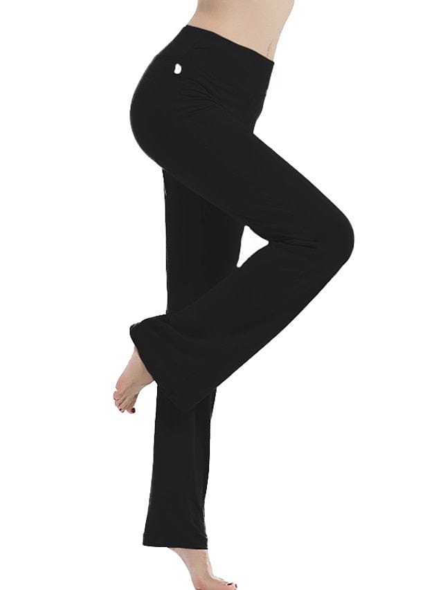 Women's Flare Leg Yoga Pants with Tummy Control and Flared Design