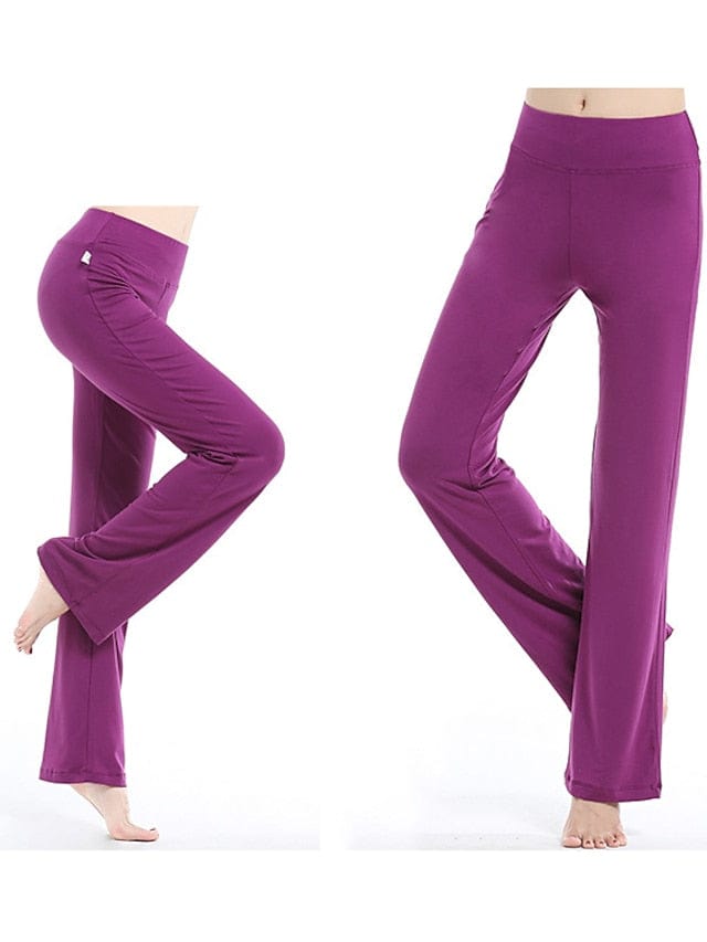 Women's Flare Leg Yoga Pants with Tummy Control and Flared Design