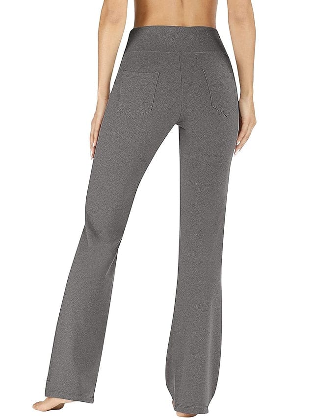 Women's Bootcut Yoga Leggings with Side Pockets and Tummy Control
