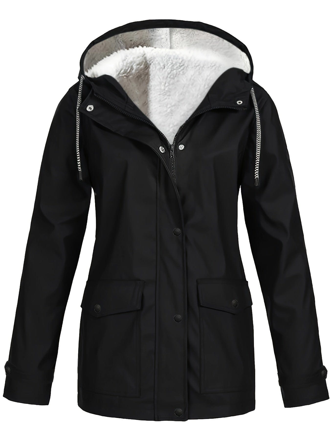 Stylish Drawstring Hooded Trench Coat for Women Versatile Outerwear