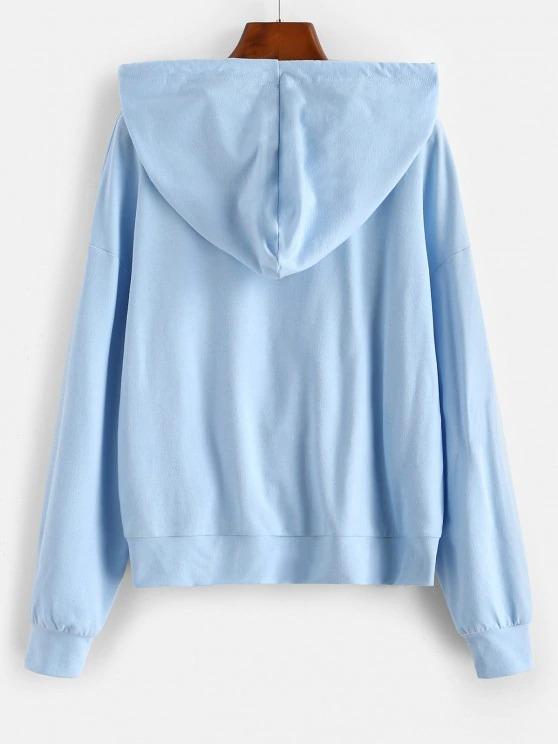Twisted Hem Oversized Drawstring Hoodie