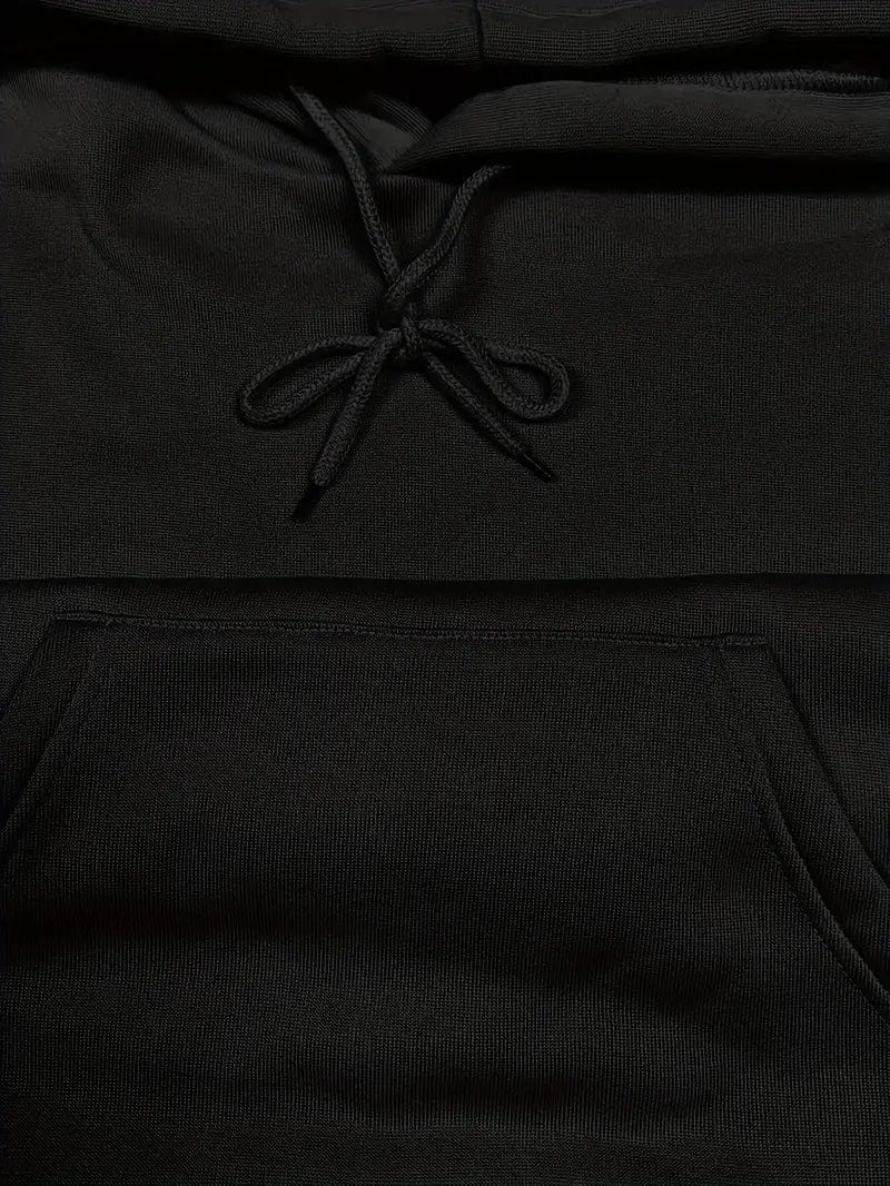 Women's Sweatshirt with Long Sleeve Drawstring Hood and Front Kangaroo Pocket