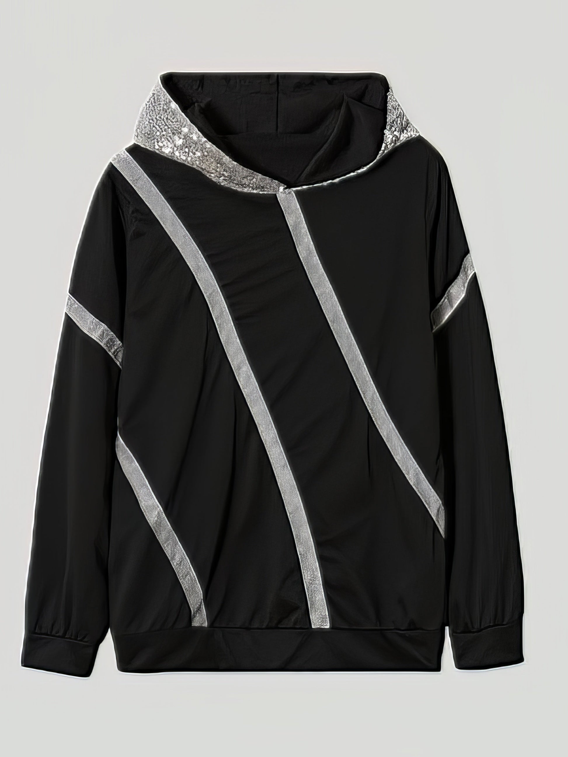 Shimmering Sequined Women's Hoodie with Loose Fit