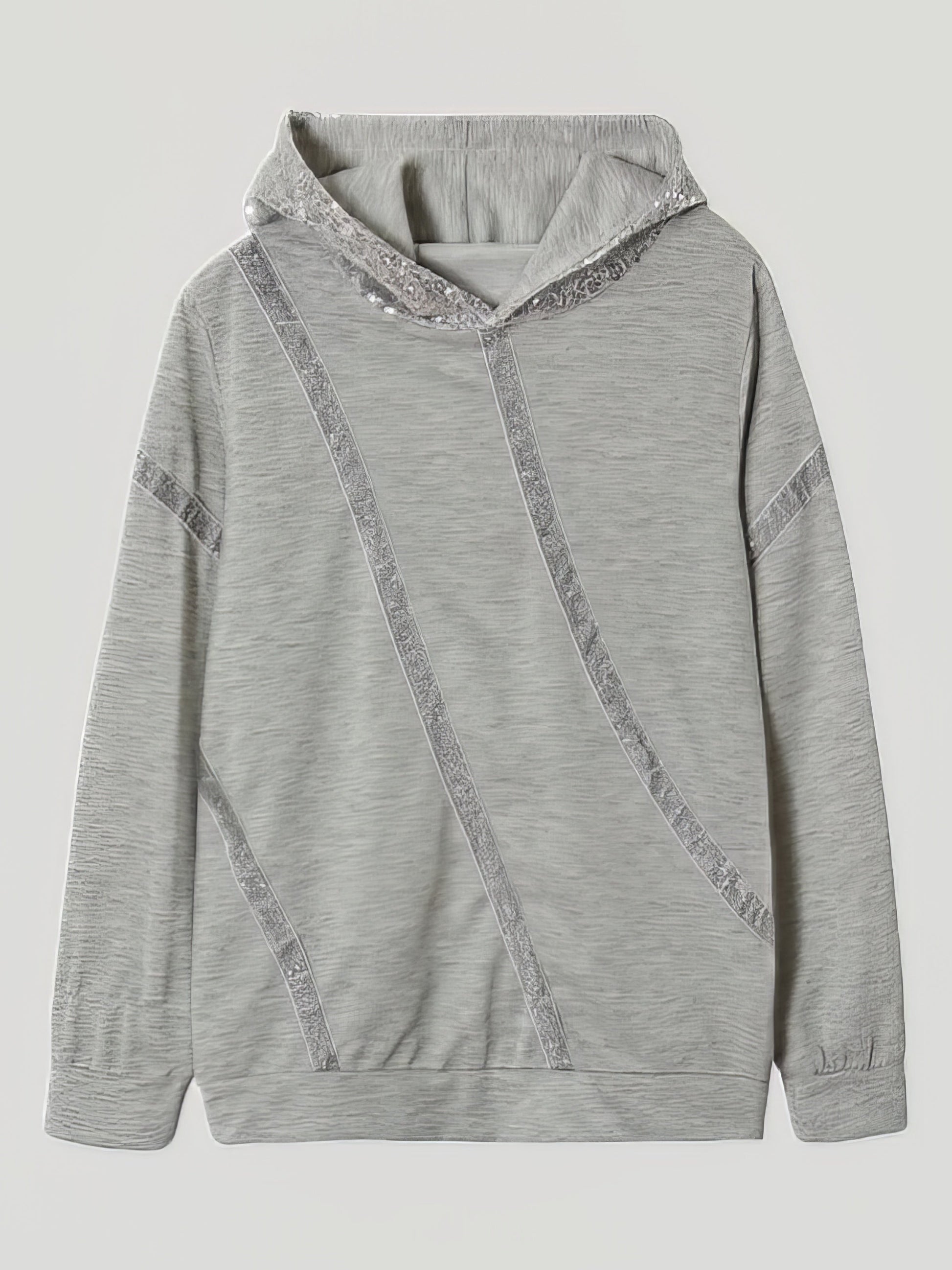 Shimmering Sequined Women's Hoodie with Loose Fit