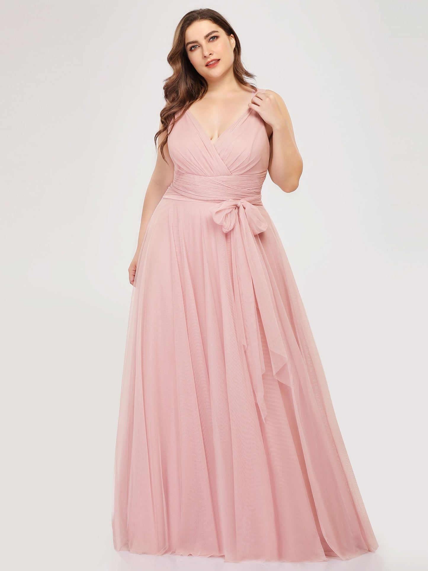 Wholesale Fairy Princess Tulle Bridesmaid Dress for Plus Size Women