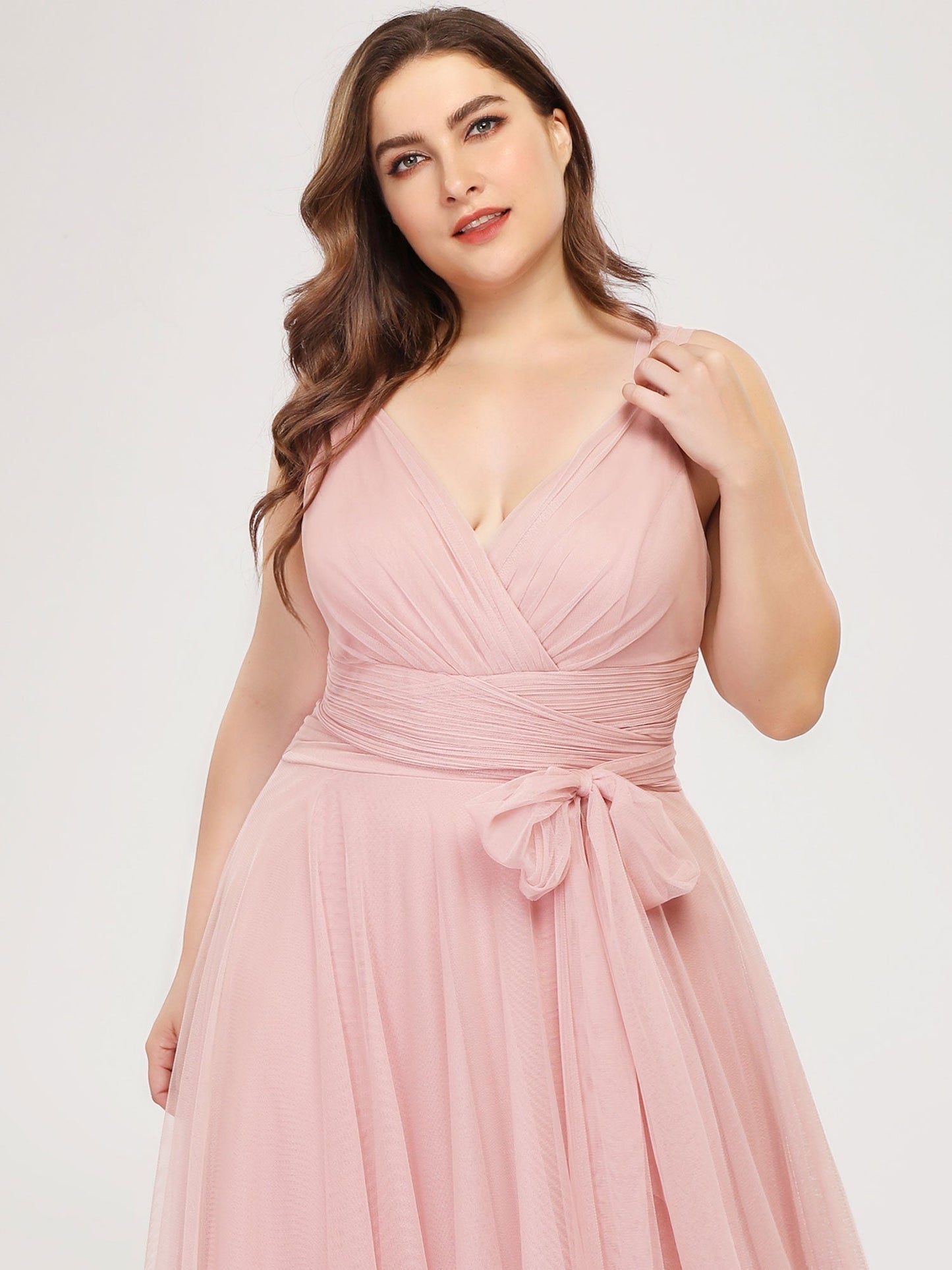 Wholesale Fairy Princess Tulle Bridesmaid Dress for Plus Size Women