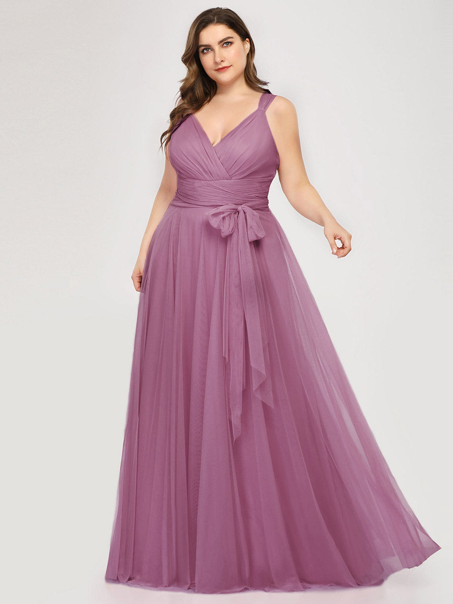 Wholesale Fairy Princess Tulle Bridesmaid Dress for Plus Size Women