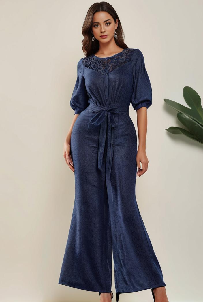 3 4 sleeve bodycon plunging back sequin evening dress 138679