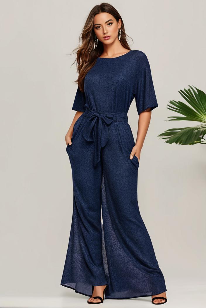 3 4 sleeve bodycon plunging back sequin evening dress 138681