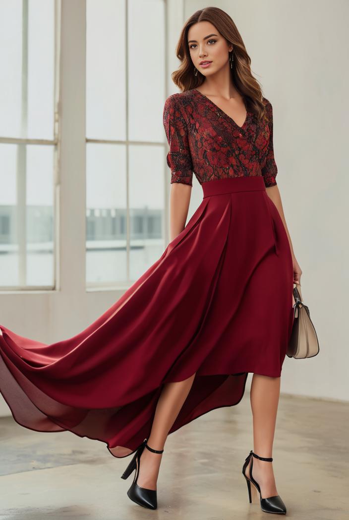 3 4 sleeve sheer sequin stripe high low hem evening dress 138738