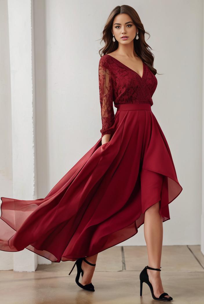 3 4 sleeve sheer sequin stripe high low hem evening dress 138759