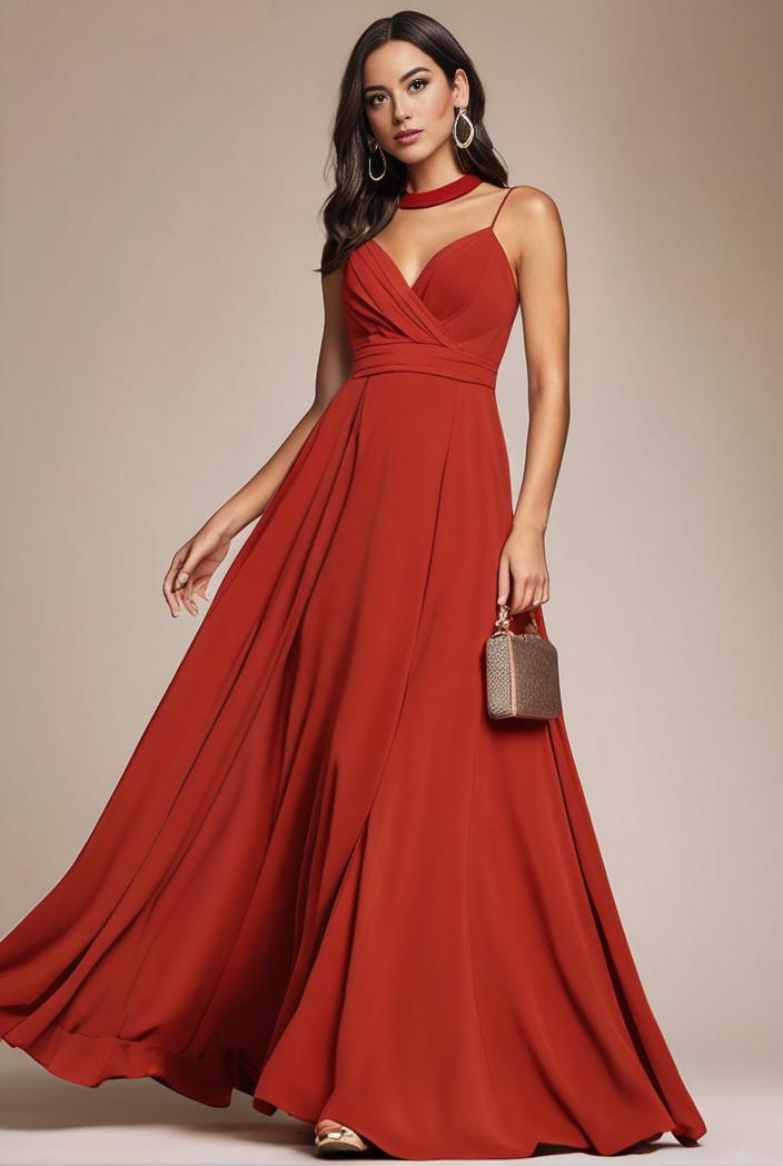 convertible chiffon lace open back spaghetti straps bridesmaid dress 141712