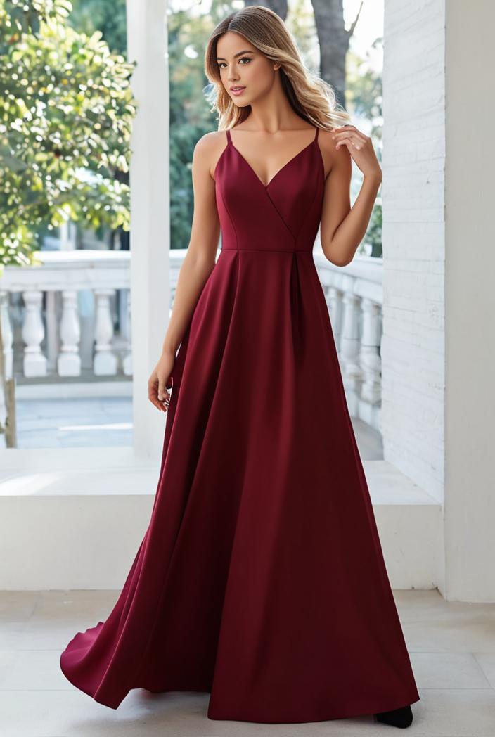 convertible chiffon lace open back spaghetti straps bridesmaid dress 141762