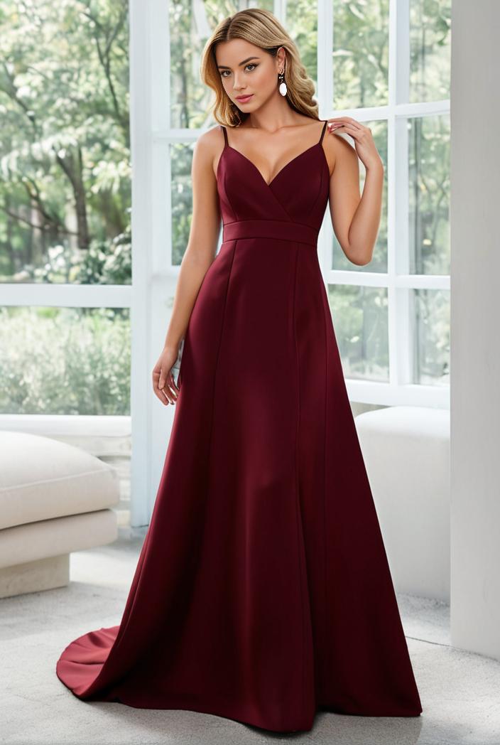 convertible chiffon lace open back spaghetti straps bridesmaid dress 141767