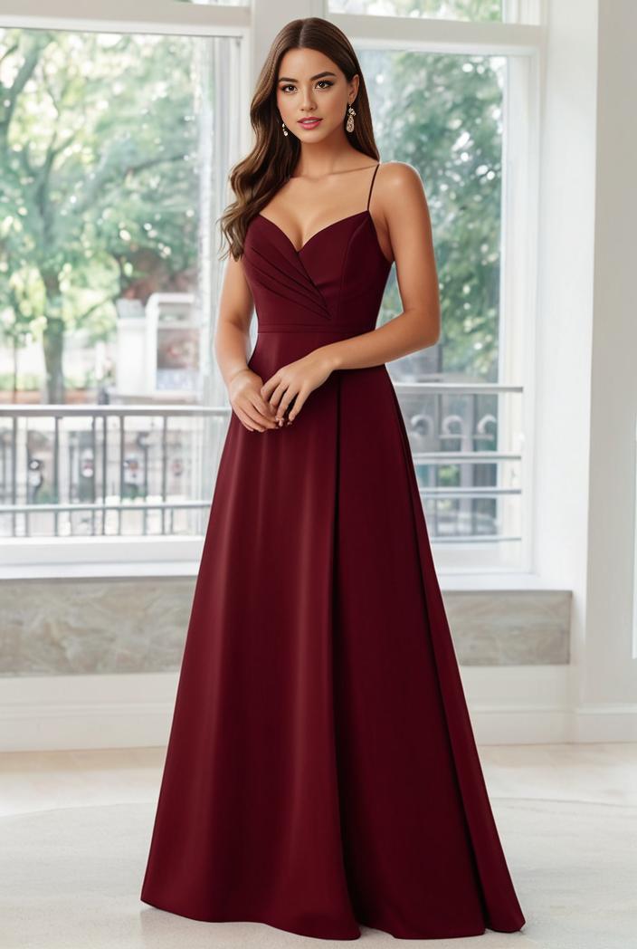 convertible chiffon lace open back spaghetti straps bridesmaid dress 141788