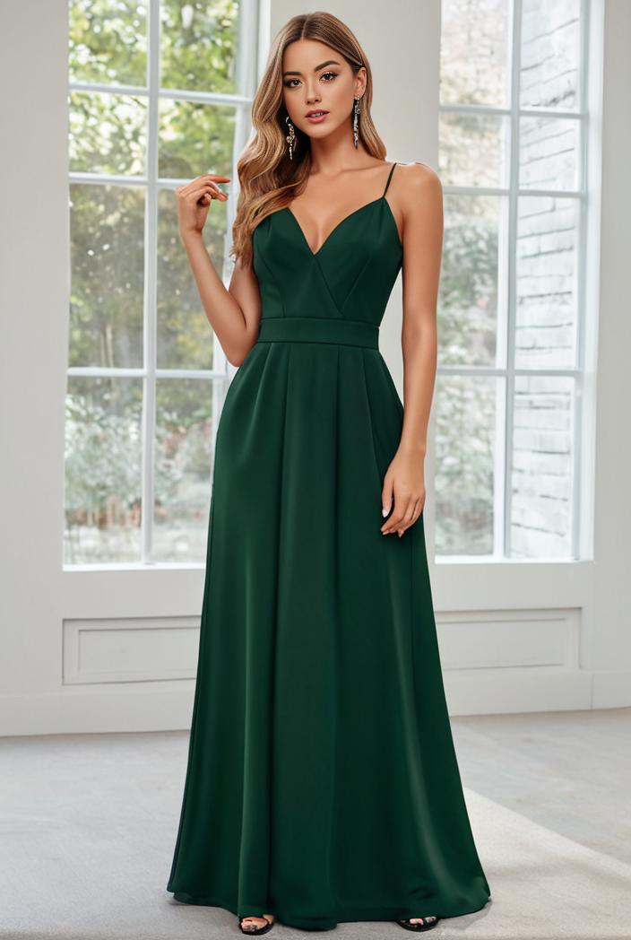 convertible chiffon lace open back spaghetti straps bridesmaid dress 141792