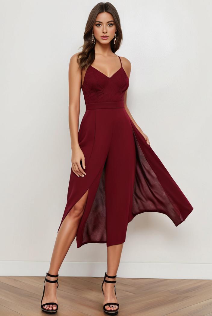 deep v neck lace chiffon bridesmaid dress with asymmetrical hem 143325