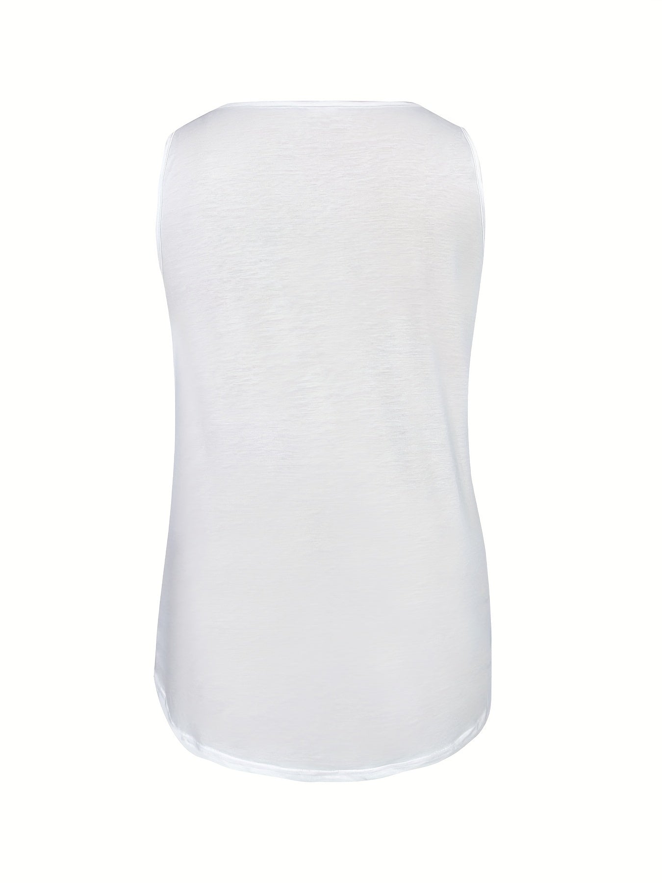 Ruched Round Neck Plus Size Tank Top with Medium Stretch