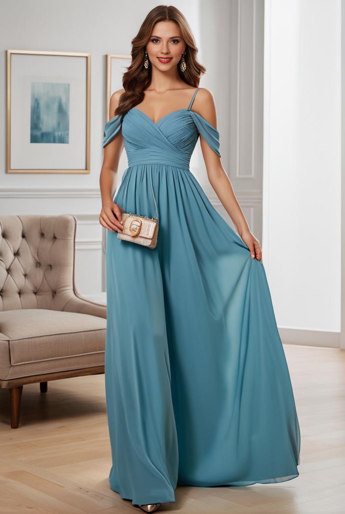 off shoulder spaghetti strap a line maternity dress 132423