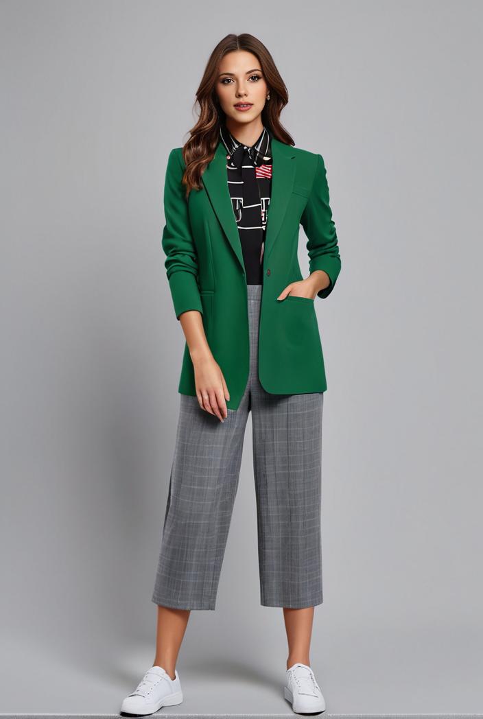 office work lapel stylish button front blazer 132527