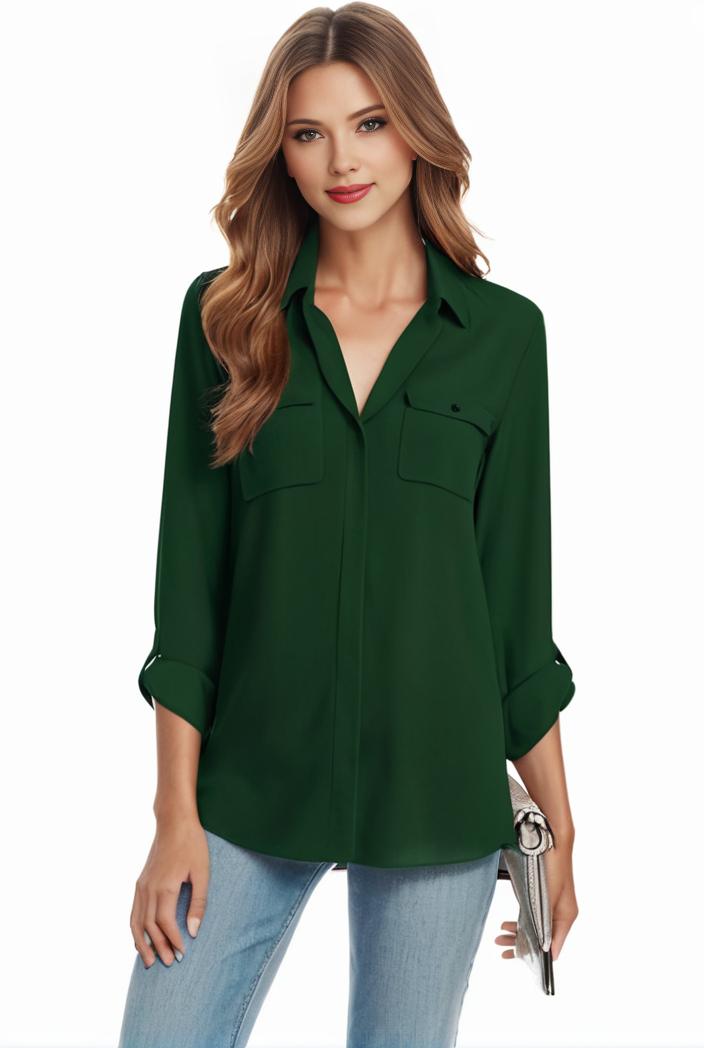 plus size casual blouse women s plus solid half sleeve turn down collar tunic top 134835