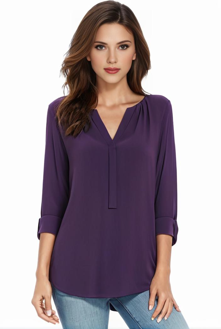plus size casual blouse women s plus solid half sleeve turn down collar tunic top 134848