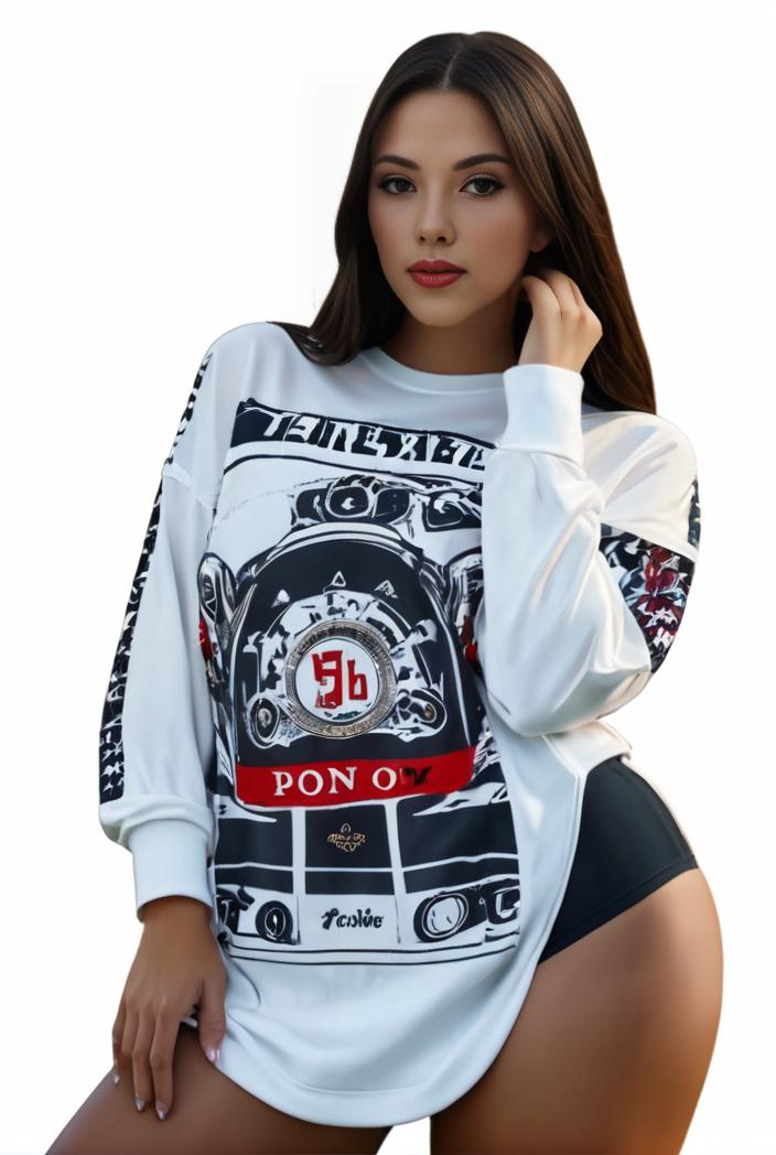 plus size casual sweatshirt women s plus graphic letter print long sleeve round neck slight stretch sweatshirt 135196