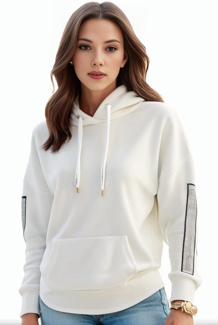 plus size casual sweatshirt women s plus solid cut out long sleeve slight stretch drawstring hoodie with pocket 135284