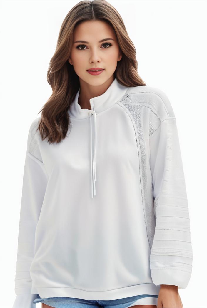 plus size casual sweatshirt women s plus solid cut out long sleeve slight stretch drawstring hoodie with pocket 135288