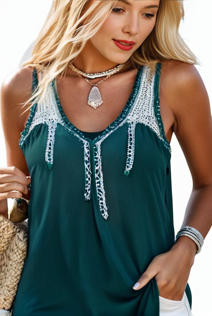 plus size casual top women s plus floral print v neck slight stretch tank top 135637