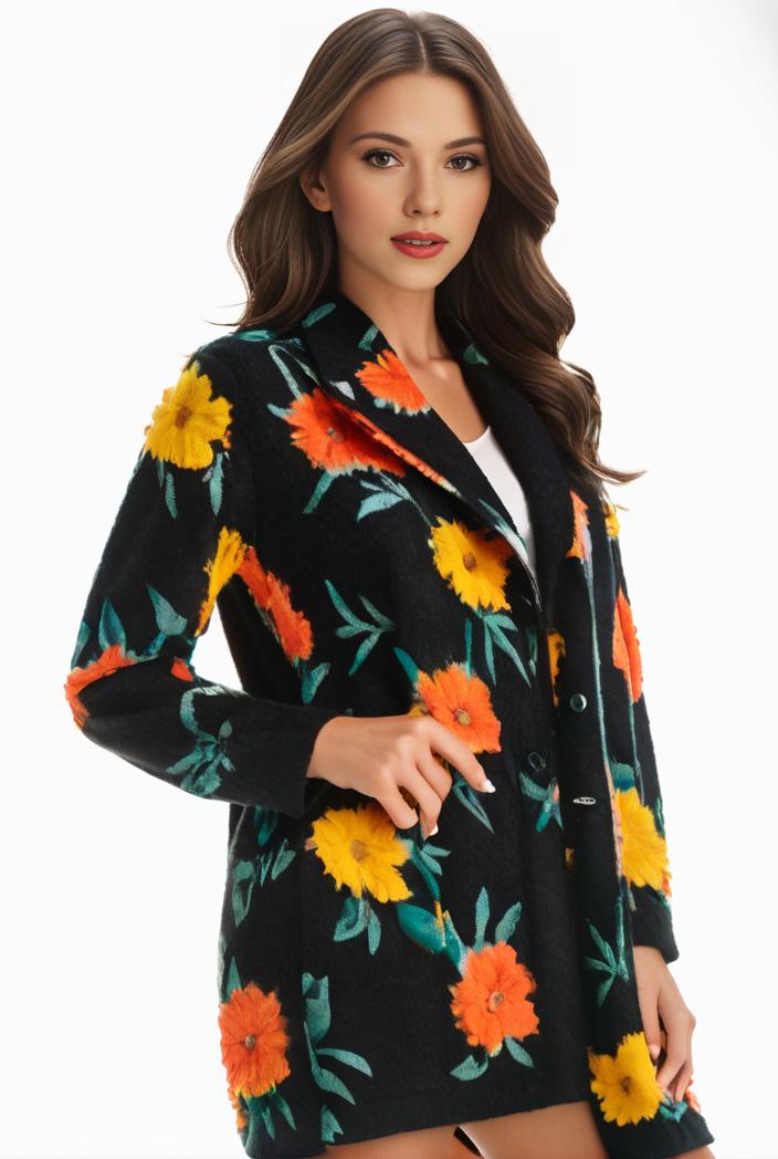 plus size halloween coat women s pus allover cat pumpkin print long sleeve open front medium stretch cardigan overcoat 137474