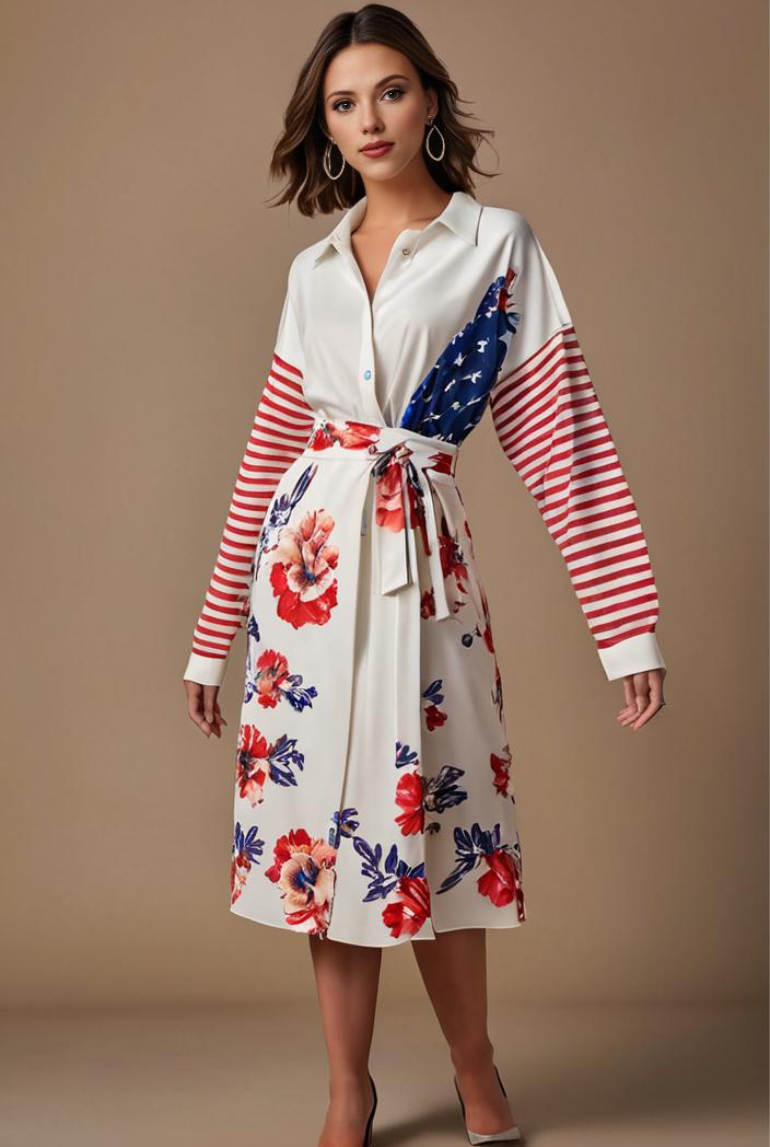 floral peacock print long sleeve loose swim robe beach cover up coat 121402