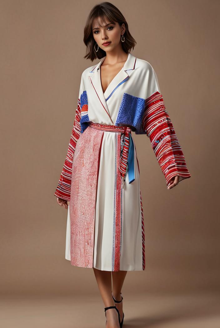 floral peacock print long sleeve loose swim robe beach cover up coat 121404
