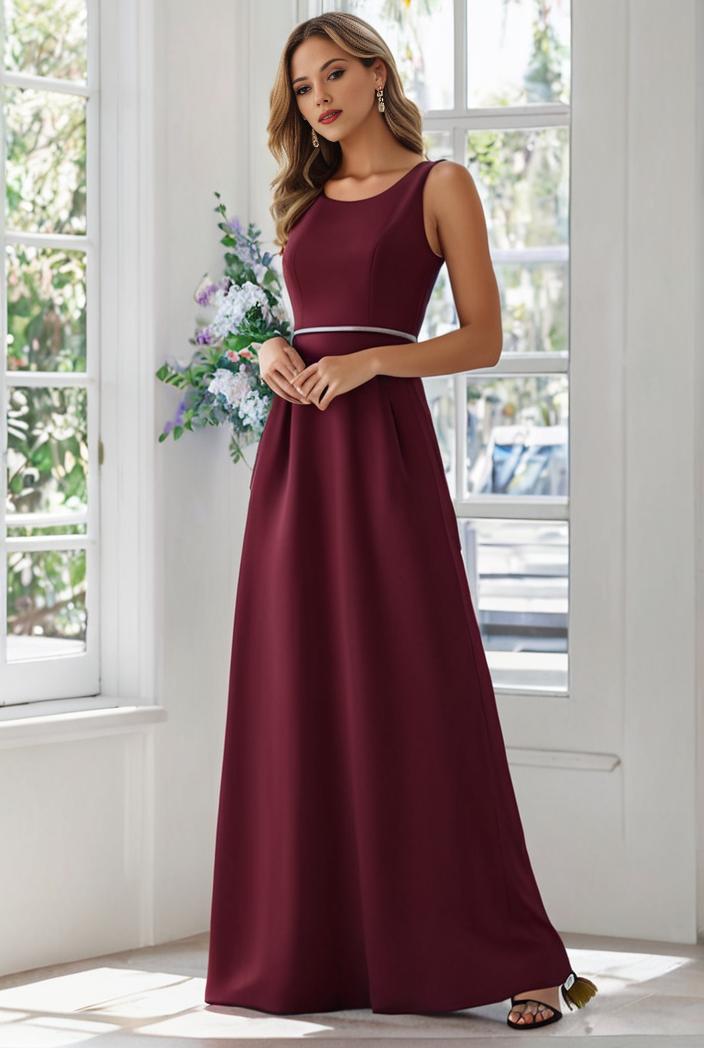 flowy chiffon one shoulder with three straps bridesmaid dress 122075