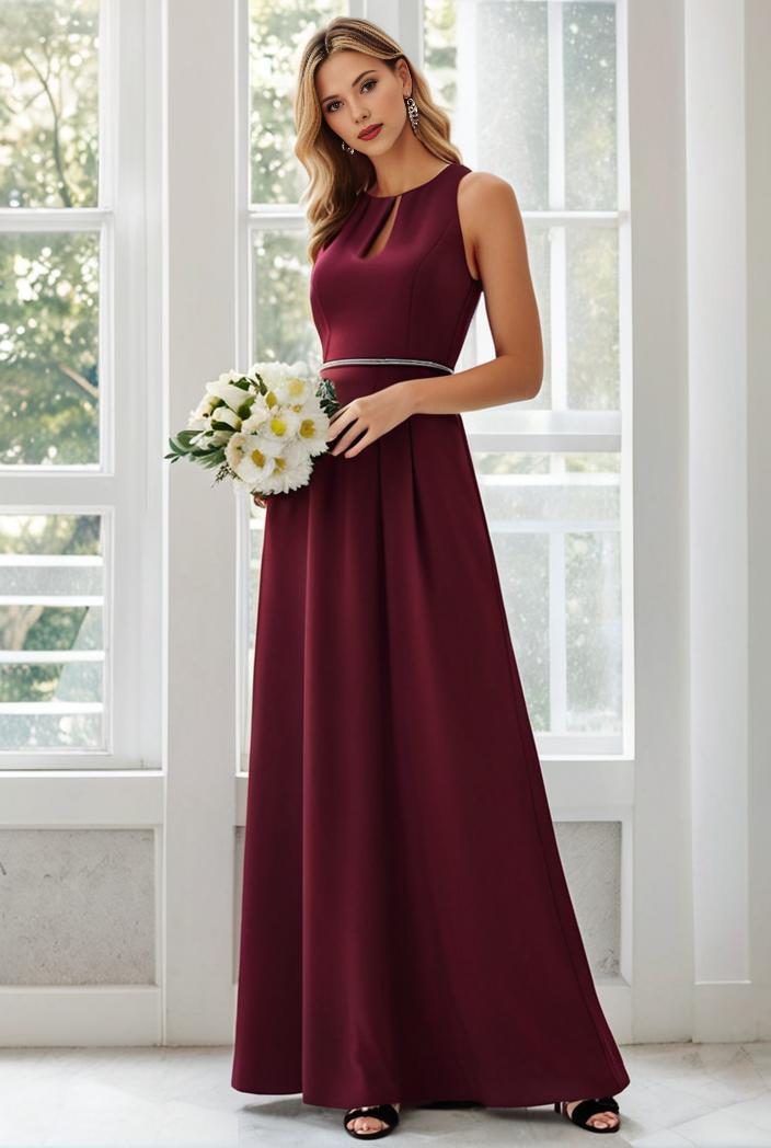 flowy chiffon one shoulder with three straps bridesmaid dress 122078
