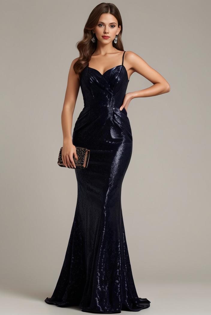 glitter spaghetti strap u veck open back bodycon stretchy evening dress 122373
