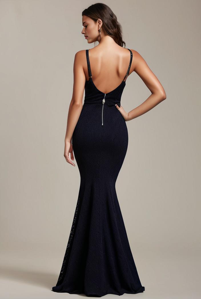 glitter spaghetti strap u veck open back bodycon stretchy evening dress 122433