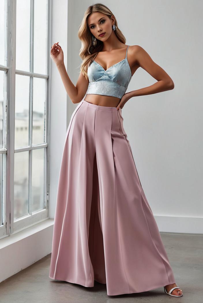pleated v neck spaghetti strap high slit bridesmaid dress 128133