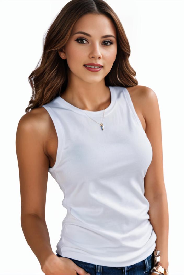 plus size basic tank top women s plus plain round neck medium stretch tank top 128269