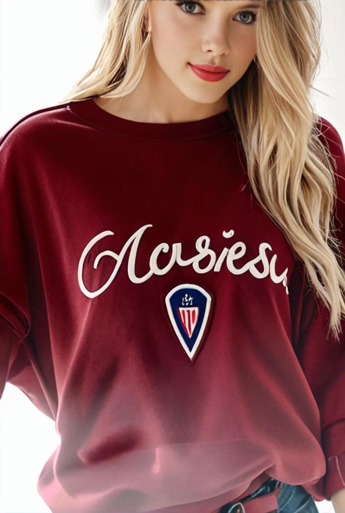 plus size casual sweatshirt women s plus ombre letter heart print raglan sleeve round neck slight stretch pullover sweatshirt 128798